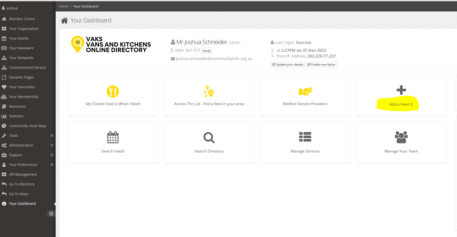 How to create a VAKS event