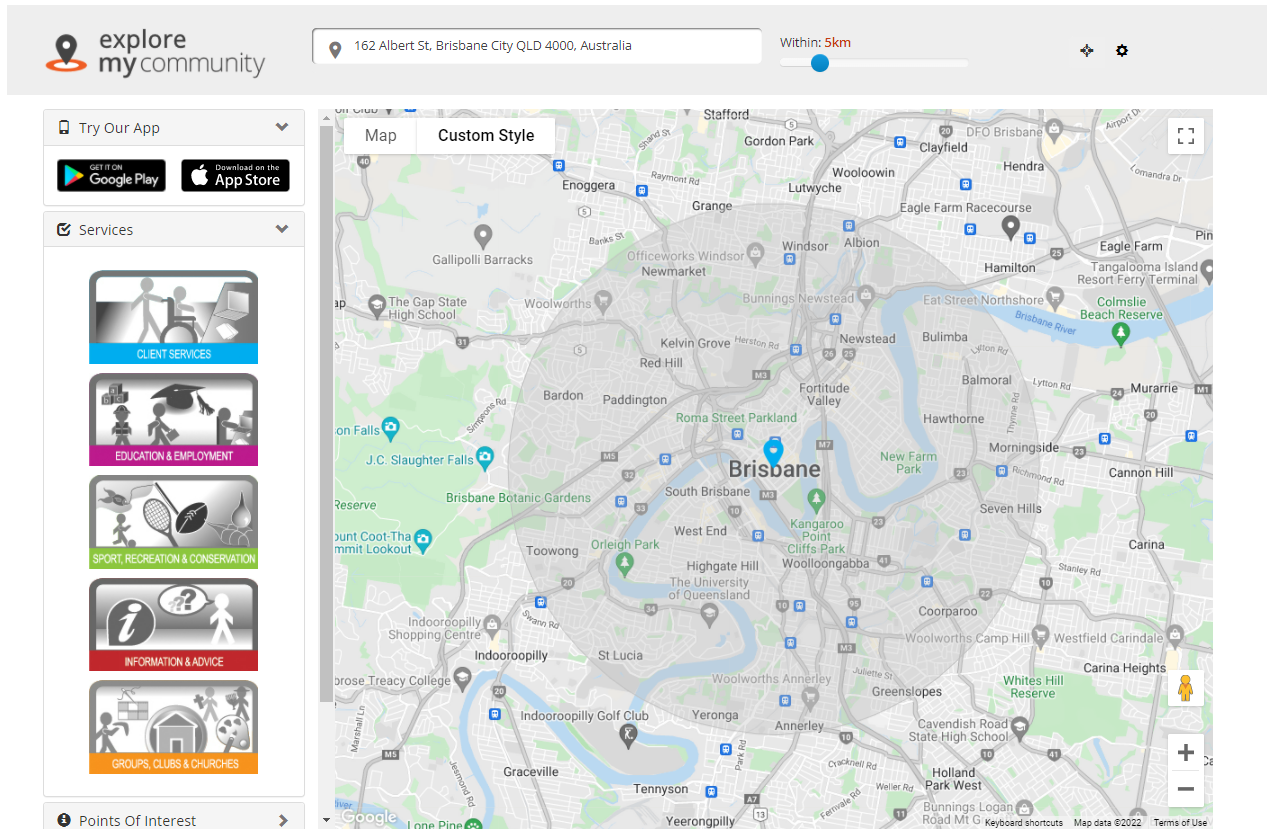 Tools - How to use Explore My Community